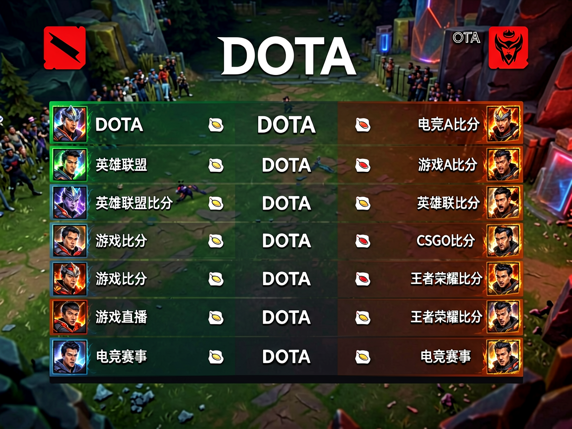 DOTA2电竞赛事比分页面